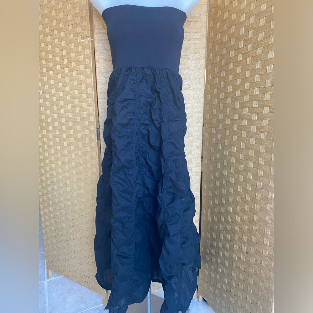 Elan dress. Cotton. Black. Small.  Tube/Strapless